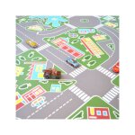 Sol pvc pour enfants - rues de la ville verte - rouleau de 2m x 2m