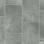 Sol vinyle style - imitation carrelage gris - rouleau de 2m x 6m