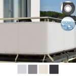 Sol royal brise vue pour balcon 500x90cm blanc solvision pb2 pes en polyester avec oeillets et cordons ... Sol royal brise vue pour balcon 500x90cm blanc solvision pb2 pes en polyester avec oeillets et cordons ...