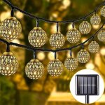 Solaire guirlande lumineuse exterieure blanc chaud 8 modes solaire guinguette exterieur ip65 �tanches ...
