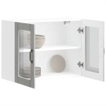 Le soldearmoire murale de cuisine / vaisselier haut - paraj - armoire suspendu - avec porte en verre ...