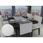 Soleil docre chemin de table bella - 40x140cm - polyester blanc