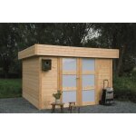 Abri de jardin - solid - odense - bois massif - 28mm dépaisseur - 299x299cm Abri de jardin - solid - odense - bois massif - 28mm dépaisseur - 299x299cm