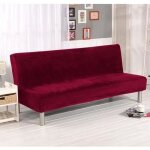Solide housse de clic - clac extensible housse de canapé sans accoudoir couverture pour canapé (rouge ... Solide housse de clic - clac extensible housse de canapé sans accoudoir couverture pour canapé (rouge ...