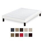 Sommier bultex 80x200 extra - plat confort medium 3 zones - bultex - a lattes - blanc