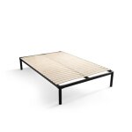 Sommier - cadre de lit metal - 4 pieds inclus 140 x 200 cm gris