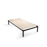 Sommier - cadre de lit metal - 4 pieds inclus 90 x 200 cm gris