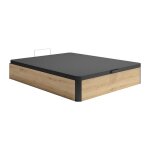 Sommier coffre 140 x 200 cm - naturel clair et noir - namosi de ysm�e