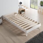 Sommier eco easykit blanc 90x190 - 12 lattes larges - hauteur 27cm - montage rapide et simple