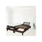 Sommier electrique essenzia zen emotion marron 90x200 lattes et plots