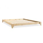 Sommier futon elan bed pin laqu naturel couchage 140 cm