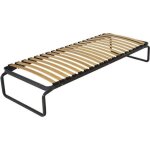 Lit en mtal 80x190 - 20 lattes bois - gain de place - made in france
