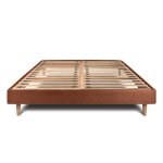 Sommier kit bouclette terracotta 200x200 h29cm sommeil de plomb - sommier en bois massif avec pieds bois ...