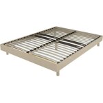 Sommier dco en kit + pieds 140x190 - decokit 36 lattes bois - chne clair - h. 13 cm