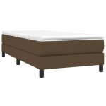 Sommier � lattes - akozon - 80x200 cm - tissu marron fonc� - 1 place - tapissier