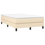 Sommier � lattes - akozon - cr�me - 120x200 cm - tissu durable - pieds robustes