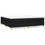Sommier � lattes - ashata - noir - 200x200 cm - tissu 100% polyester - montage facile