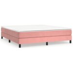 Sommier � lattes - ashata - rose - 160x200 cm - velours - montage facile