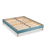 Sommier à lattes en bois lumière 160x200 cm coloris vert deau livré en kit Sommier à lattes en bois lumière 160x200 cm coloris vert deau livré en kit