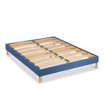 Sommier à lattes en bois lumière 140x190 cm coloris bleu marine livré en kit Sommier à lattes en bois lumière 140x190 cm coloris bleu marine livré en kit