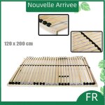 Sommier  lattes - chaud ynf - 120 x 200 cm - 28 lattes 7 zones - ruban de renforcement central