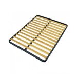 Sommier  lattes fixe - marque - 140x190 cm - bouleau / eucalyptus - cadre peint - barre de renfort