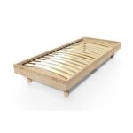 Sommier � lattes kit no� bois 1 place - abc meubles - 80x190 cm - 18 lattes - brut