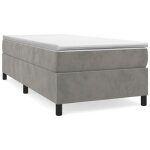 Sommier à lattes - garosa - gris clair - 90x190 cm - velours - 1 place Sommier à lattes - garosa - gris clair - 90x190 cm - velours - 1 place
