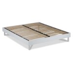 Sommier  lattes en kit - bois - couleur blanche - 140 x 190 cm