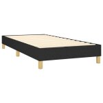Sommier a lattes sur pieds cadre de lit 100x200 cm tissu noir tdl0207038