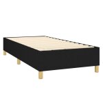 Sommier a lattes sur pieds cadre de lit 100x200 cm tissu noir tdl0207041