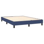 Sommier a lattes sur pieds cadre de lit 140x200 cm tissu bleu tdl0207337 Sommier a lattes sur pieds cadre de lit 140x200 cm tissu bleu tdl0207337