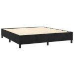 Sommier - tdl - 180x200 cm - velours noir - 2 places - pieds inclus
