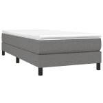 Sommier a lattes sur pieds cadre de lit 90x190 cm - moderne cadre de lit � ressorts - gris fonc� - 90x190 ...