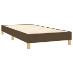 Sommier a lattes sur pieds cadre de lit 90x200 cm tissu marron fonce tdl0207046