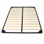 Sommier mtal reno 140x200 cm + 1 pied amovible / noir