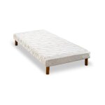 Sommier - non spcifi - 90x190cm - 14 lattes - livr mont - pieds inclus