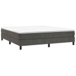 Sommier à ressorts - cuque - 180x200 cm - velours gris foncé - 2 places - pieds inclus Sommier à ressorts - cuque - 180x200 cm - velours gris foncé - 2 places - pieds inclus