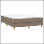 Sommier  ressorts - cuque - taupe - 140x190 cm - tissu 100% polyester - montage facile