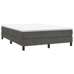 Sommier  ressorts - dioche - 140x200 cm - velours gris fonc - 2 places - pieds inclus