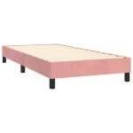 Sommier  ressorts - estink - rose - 90x190 cm - velours