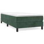 Sommier � ressorts - fydun - 80x200 cm - velours vert fonc� - pieds robustes - lattes en contreplaqu� ...