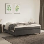 Sommier à ressorts - fydun - a01 - 180x200 cm - velours gris foncé - 2 places Sommier à ressorts - fydun - a01 - 180x200 cm - velours gris foncé - 2 places