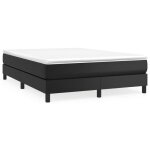 Sommier  ressorts - garosa - noir - 140x200 cm - similicuir - pieds inclus