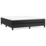 Sommier � ressorts - garosa - noir - 180x200 cm - similicuir - pieds inclus