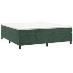 Sommier  ressorts - gototop - vert fonc - 180x200 cm - velours - 2 places