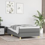 Sommier à ressorts - keenso - gris foncé - 80x200 cm - tissu polyester - haute qualité Sommier à ressorts - keenso - gris foncé - 80x200 cm - tissu polyester - haute qualité