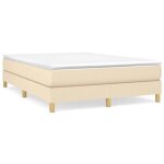 Sommier � ressorts de lit cr�me 140x190 cm tissu - ashata7900786388039