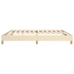 Sommier à ressorts - crème - 200x200 cm - tissu durable - pieds robustes - 2 places Sommier à ressorts - crème - 200x200 cm - tissu durable - pieds robustes - 2 places