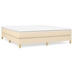 Sommier � ressorts de lit cr�me - fafeicy - 180x200 cm - tissu - 2 places - a monter soi - m�me